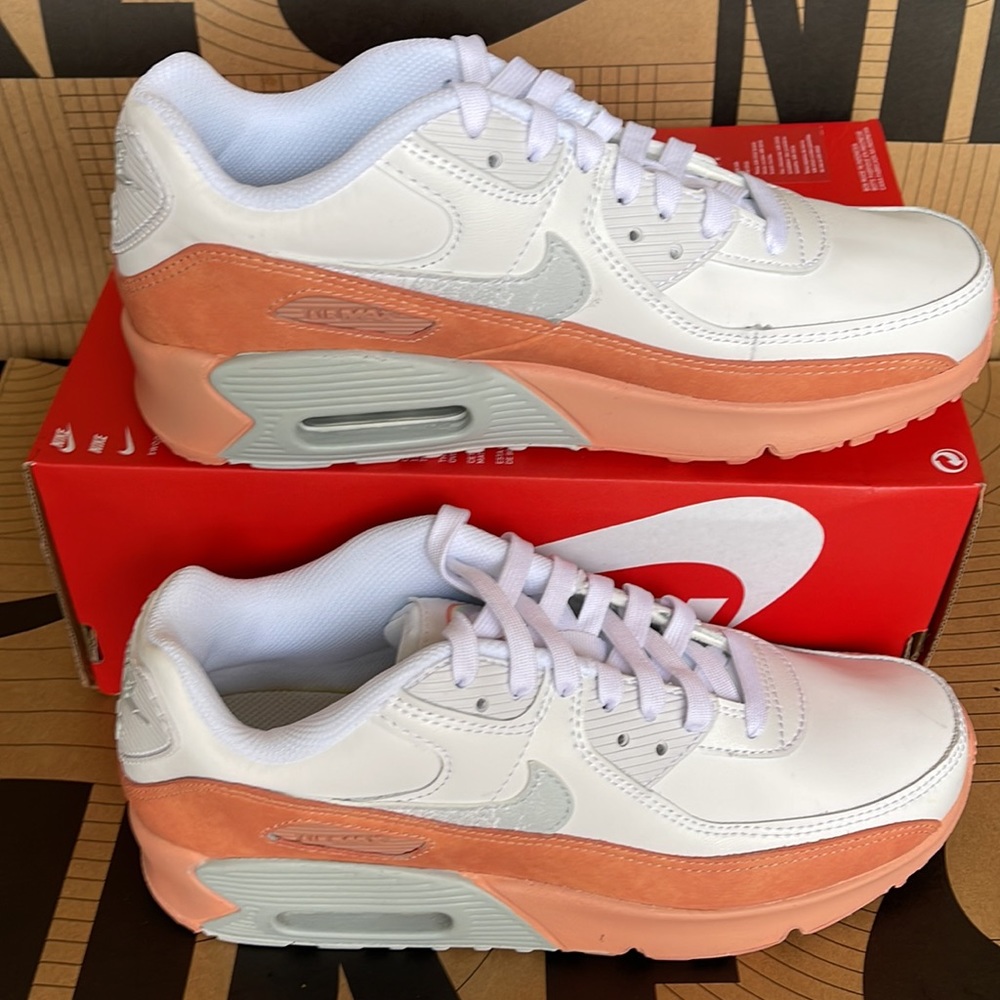 Nike Air Max 90 LTR SE WMNS White/Aura-LT Madder Root - Picture 3 of 16